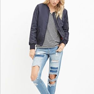 Navy bomber jacket